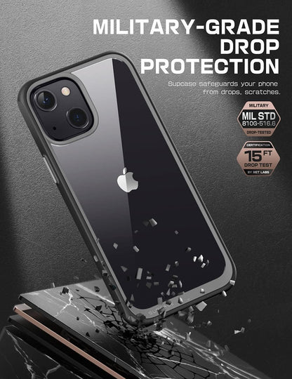 Unicorn Beetle Style Series Case for Iphone 13 (2021 Release) 6.1 Inch, Premium Hybrid Protective Clear Case (Black)